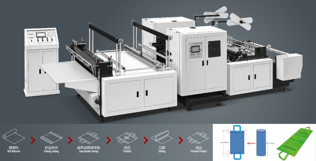 Nonwoven Cross Cutting Machine with Automatic Handle Attaching